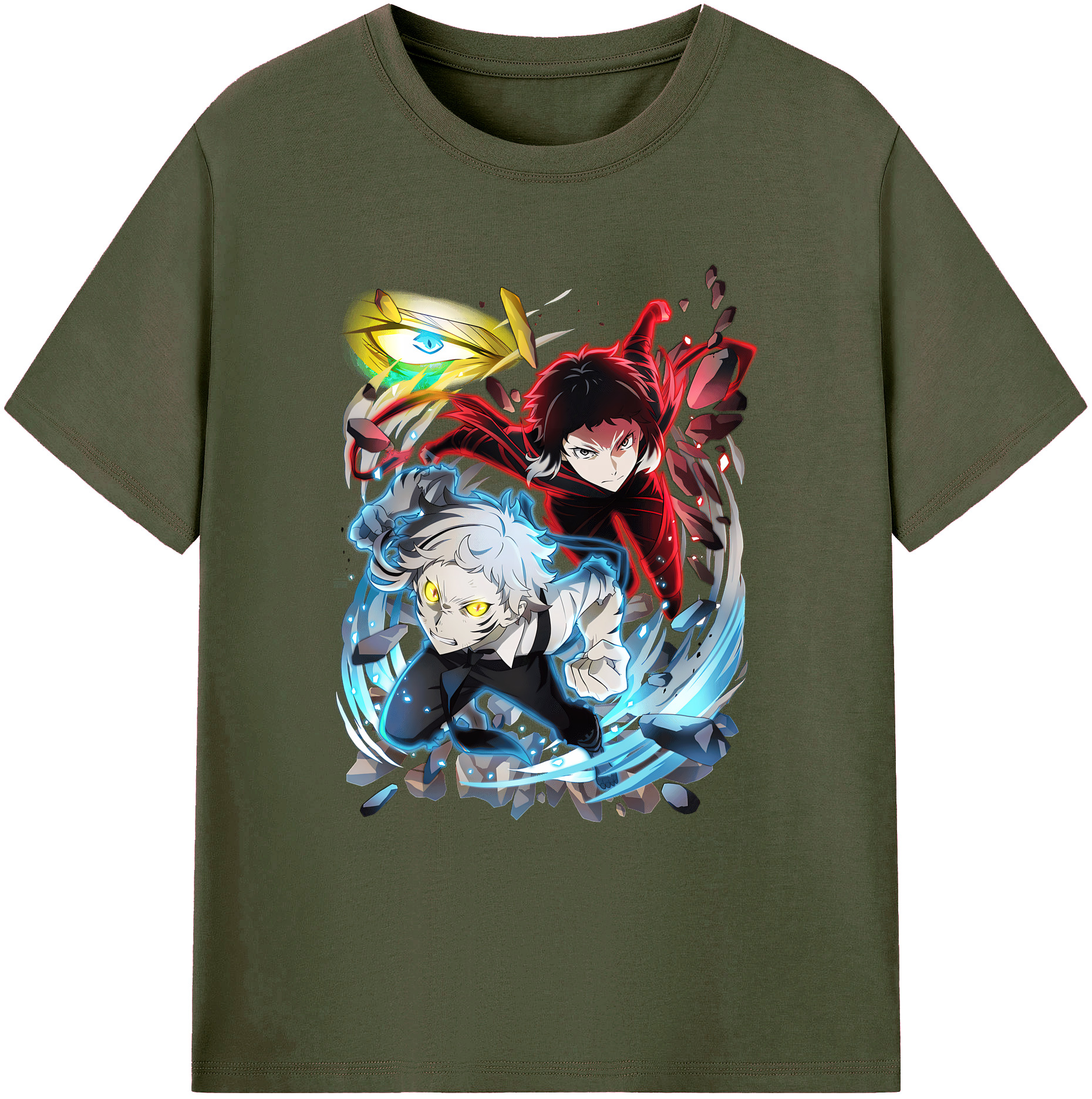 （画像用） 文豪ストレイドッグス Bungo Stray Dogs 綿100％ メンズ半袖Tシャツ｜肌触りやわらか＆通気性